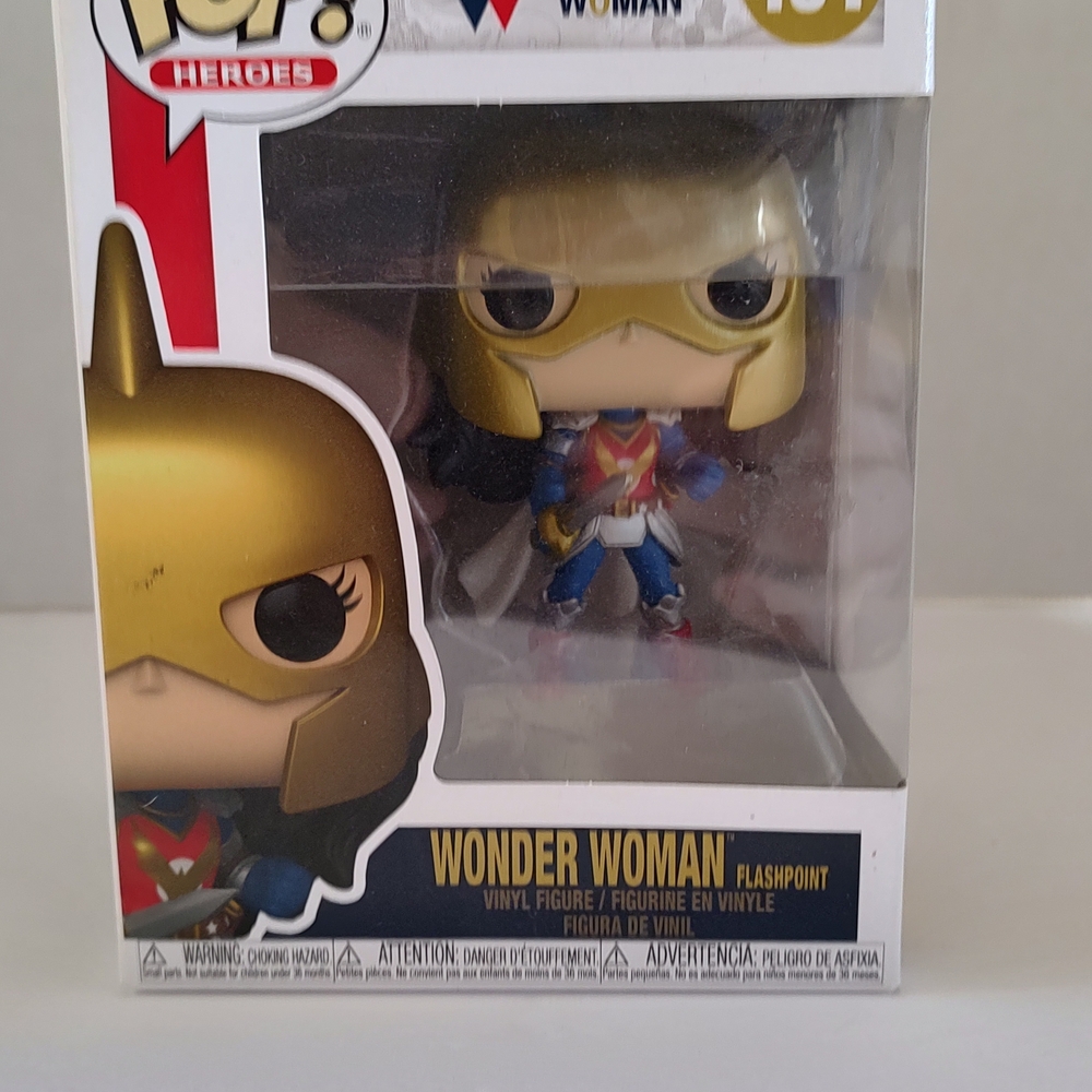 Funko Pop! Heroes Wonder Woman Flashpoint Figure - Gold, Blue, Red